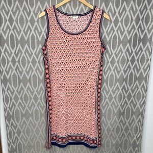 Max Studio Floral Sleeveless Dress Orange & Blue Unlined  Size: Medium